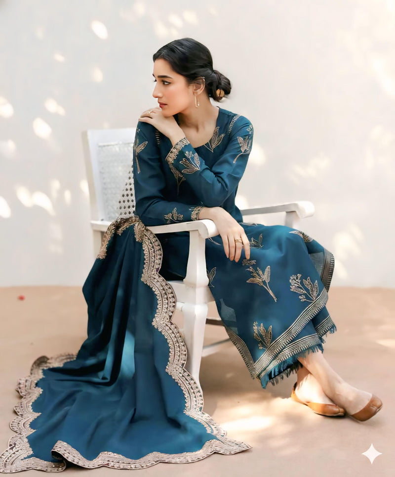 Dhanak 3-Piece Embroidered