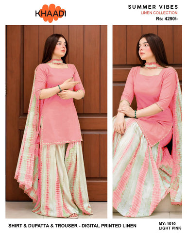 *AMNA MALIK* (linen with silk Duppta)