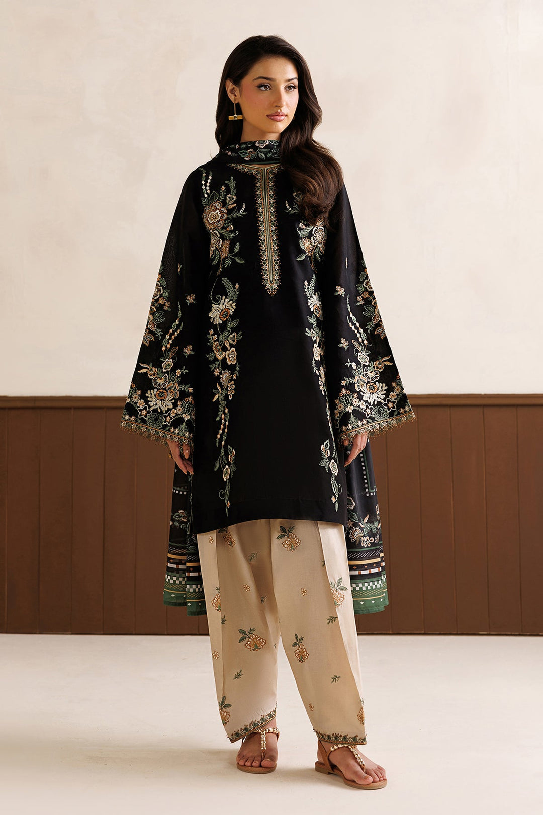 Baroque - Dhanak 3-Piece Unstitched Embroidered Suit