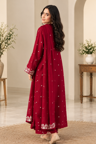 Pezwan Dhanak 3PC Embroidered Suit - Winter Collection 2026-27