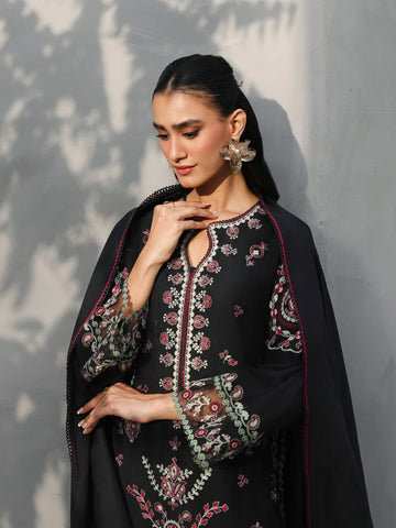 Edenrobe Premium 3PC Embroidered Dhanak Winter Suit  NF 403