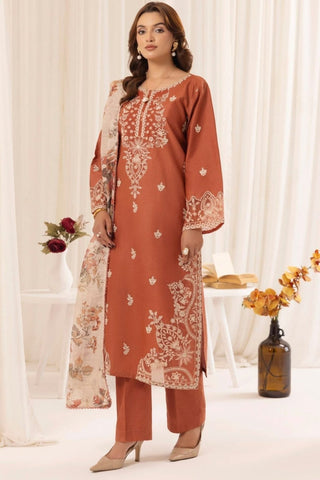 MOHAGNI Premium Air-Jet Dhanak 3PC Embroidered Unstitched Suit