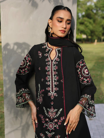 Edenrobe Premium 3PC Embroidered Dhanak Winter Suit  NF 403