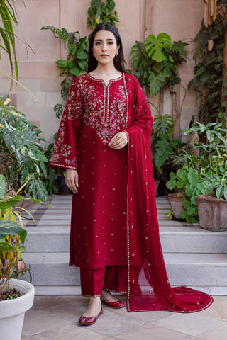 Batik - 3PC Unstitched Dhanak Embroidered