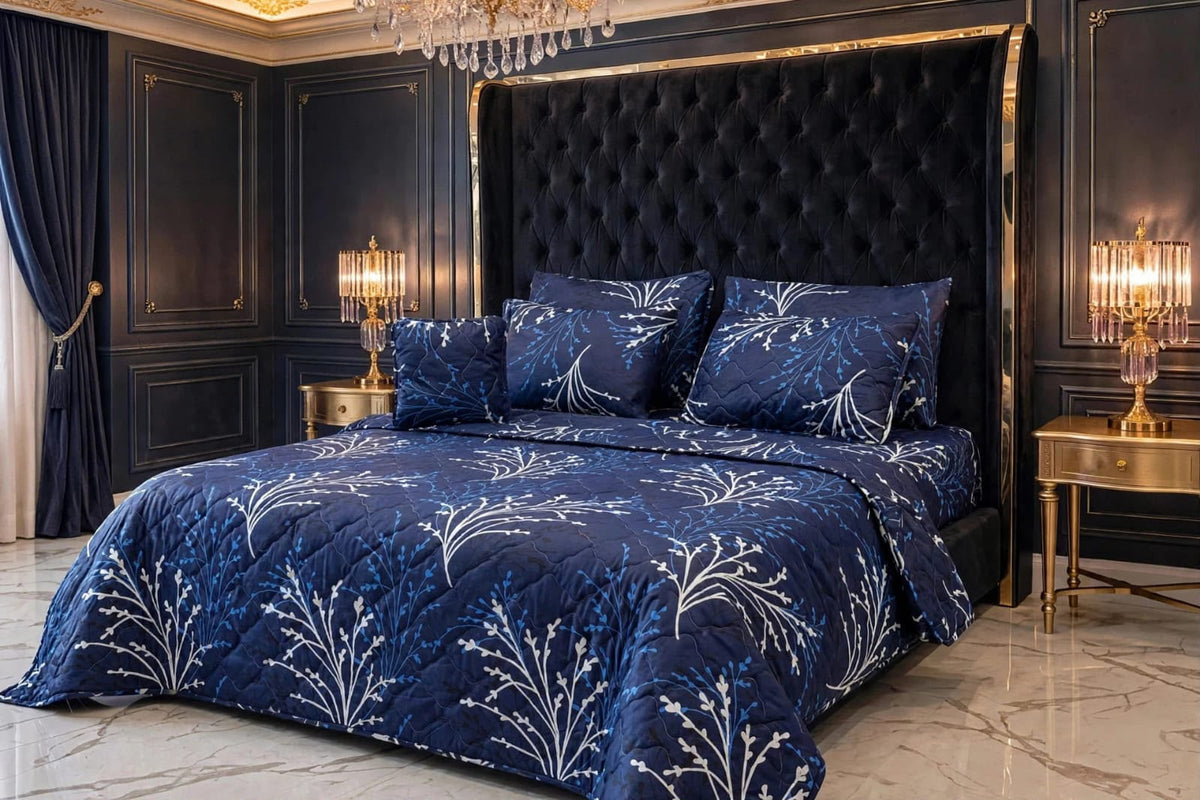 7Pc Printed Comforter Set ( By Rang mahal.pk )