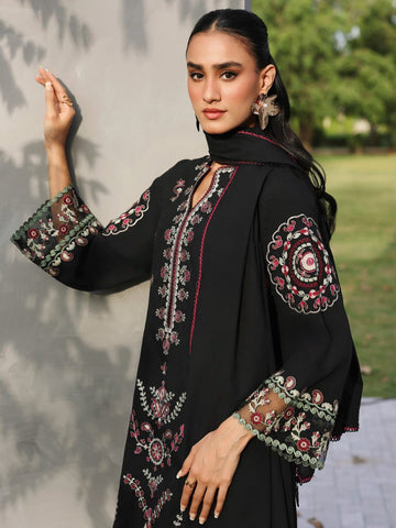 Edenrobe Premium 3PC Embroidered Dhanak Winter Suit  NF 403