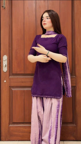 *AMNA MALIK* (linen with silk Duppta)
