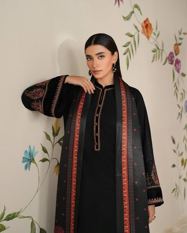 Baroque Premium Air-Jet Dhanak 3PC Embroidered Suit