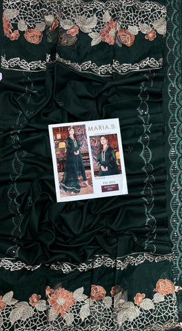 Maria.B Premium 3PC Embroidered Dhanak Suit – D#3016