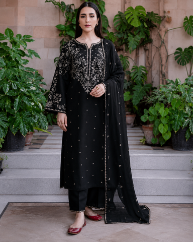 BATIK 3PC Unstitched Dhanak Embroidered