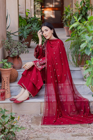 Batik - 3PC Unstitched Dhanak Embroidered