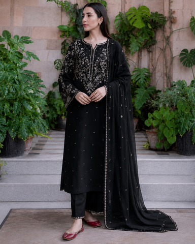 BATIK 3PC Unstitched Dhanak Embroidered