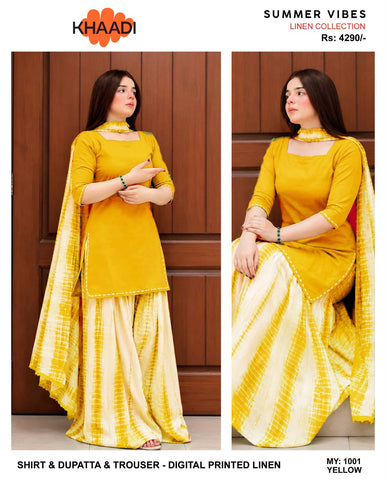 *AMNA MALIK* (linen with silk Duppta)
