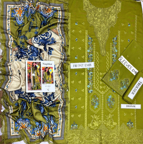 NAQSHKAR CHIKEN-KARI HOT SELLING ARTICLE AVAILABLE IN 2-COLORS IN WINTER DHANAK STUFF