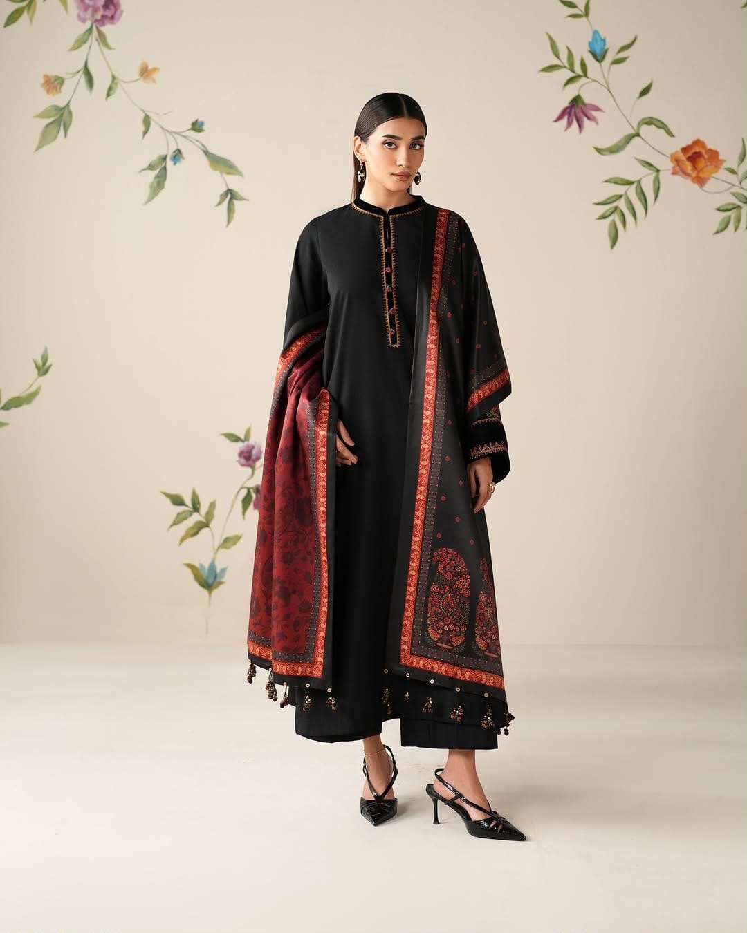 Baroque Premium Air-Jet Dhanak 3PC Embroidered Suit