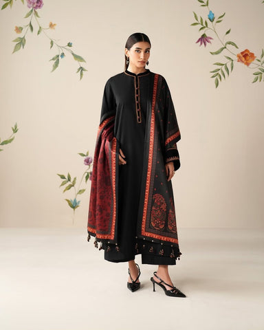 Baroque Premium Air-Jet Dhanak 3PC Embroidered Suit