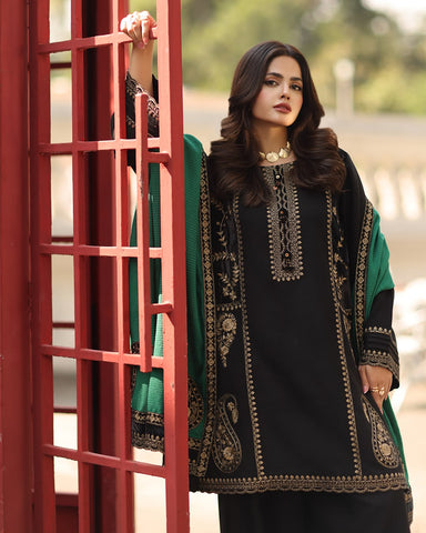 Charizma Premium Air-Jet Dhanak 3PC Embroidered Suit
